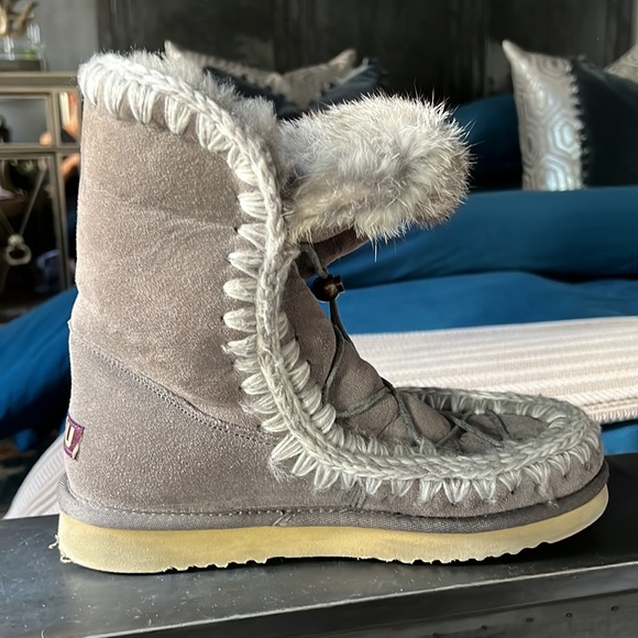 Grey Eskimo Dream Catcher lace up Mou Boots - Picture 6 of 15